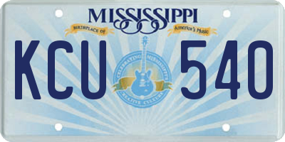 MS license plate KCU540