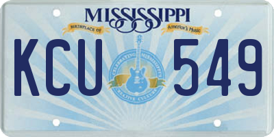 MS license plate KCU549