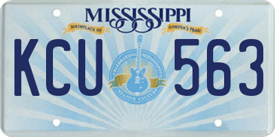 MS license plate KCU563