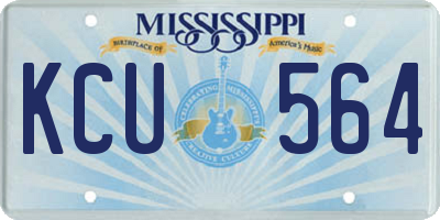MS license plate KCU564
