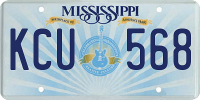 MS license plate KCU568