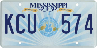 MS license plate KCU574