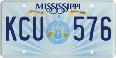 MS license plate KCU576