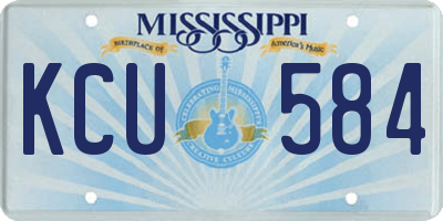 MS license plate KCU584