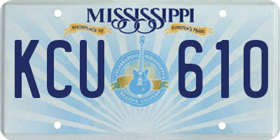 MS license plate KCU610