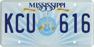 MS license plate KCU616