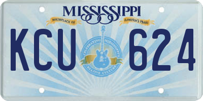 MS license plate KCU624