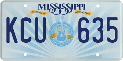 MS license plate KCU635