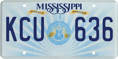 MS license plate KCU636