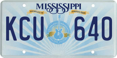MS license plate KCU640