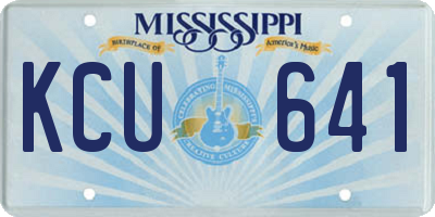 MS license plate KCU641