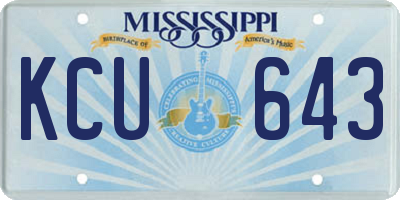 MS license plate KCU643