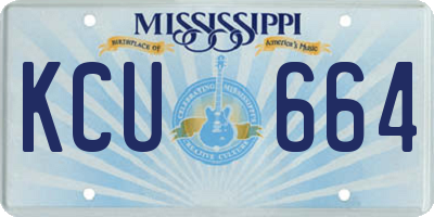 MS license plate KCU664