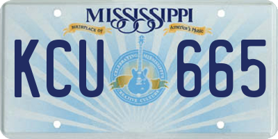 MS license plate KCU665