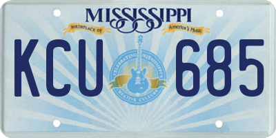 MS license plate KCU685