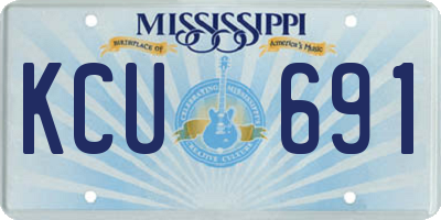 MS license plate KCU691
