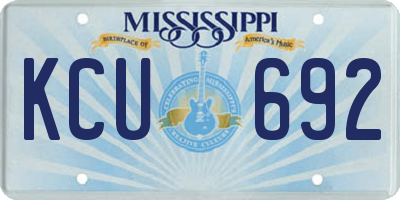 MS license plate KCU692