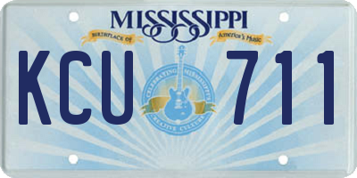 MS license plate KCU711