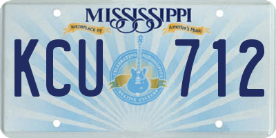 MS license plate KCU712