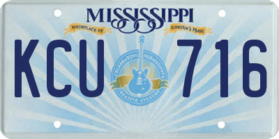 MS license plate KCU716
