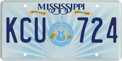 MS license plate KCU724