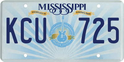 MS license plate KCU725