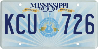 MS license plate KCU726