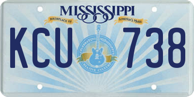 MS license plate KCU738
