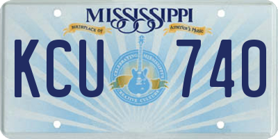 MS license plate KCU740