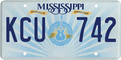 MS license plate KCU742