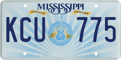 MS license plate KCU775
