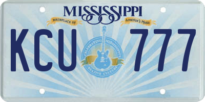 MS license plate KCU777