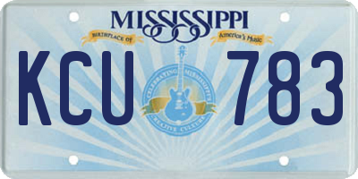 MS license plate KCU783