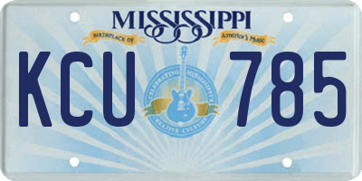 MS license plate KCU785