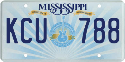 MS license plate KCU788