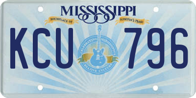 MS license plate KCU796