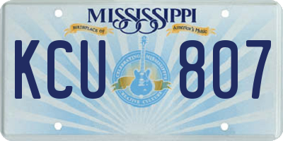 MS license plate KCU807
