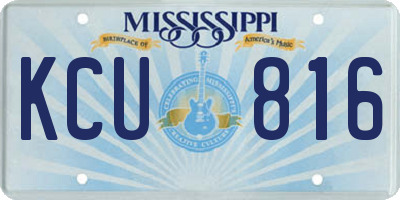MS license plate KCU816