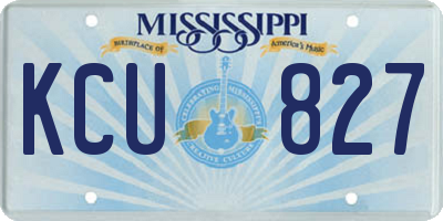 MS license plate KCU827