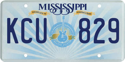 MS license plate KCU829