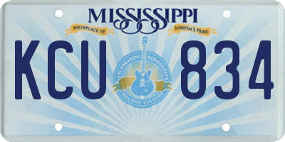 MS license plate KCU834
