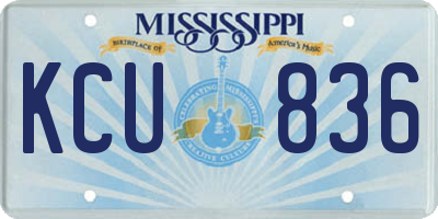 MS license plate KCU836