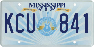 MS license plate KCU841