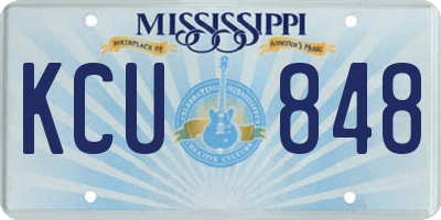 MS license plate KCU848