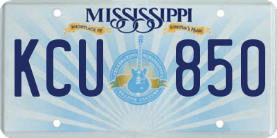 MS license plate KCU850