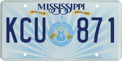 MS license plate KCU871