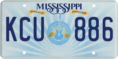 MS license plate KCU886