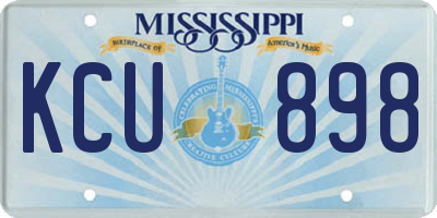MS license plate KCU898