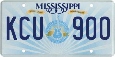 MS license plate KCU900