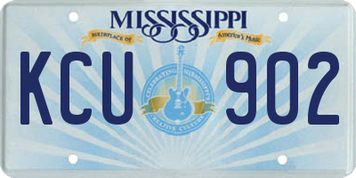 MS license plate KCU902